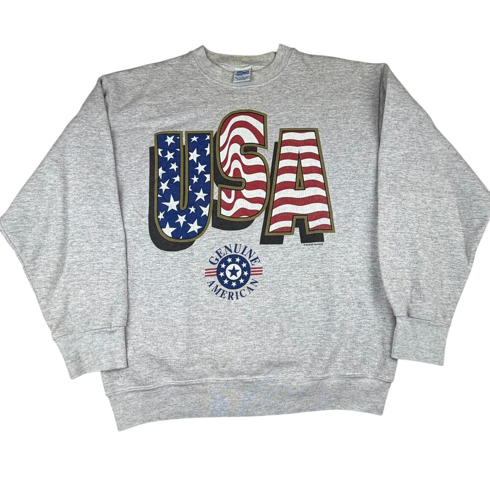 Vintage USA American Graphic Crewneck Sweatshirt Size L